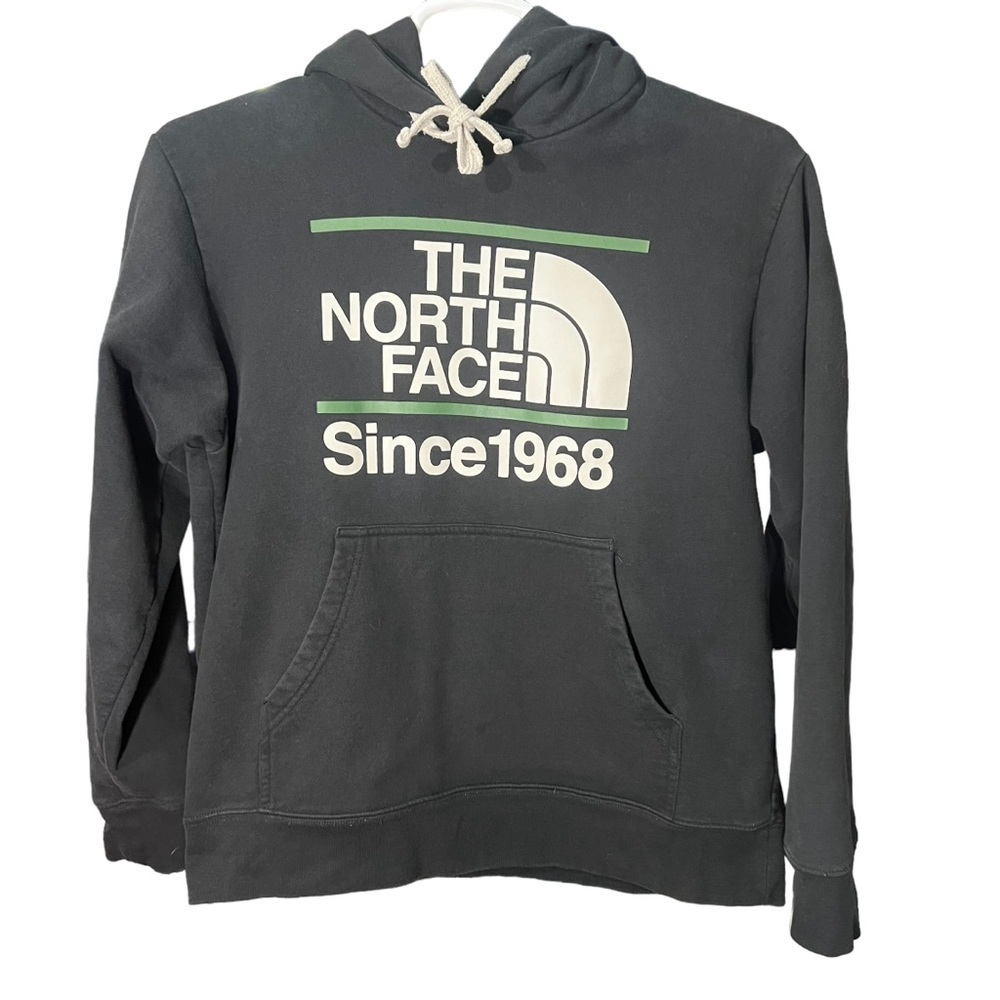 The North Face Logo Graphic Print Black Pullover Hoodie Men’s Size M